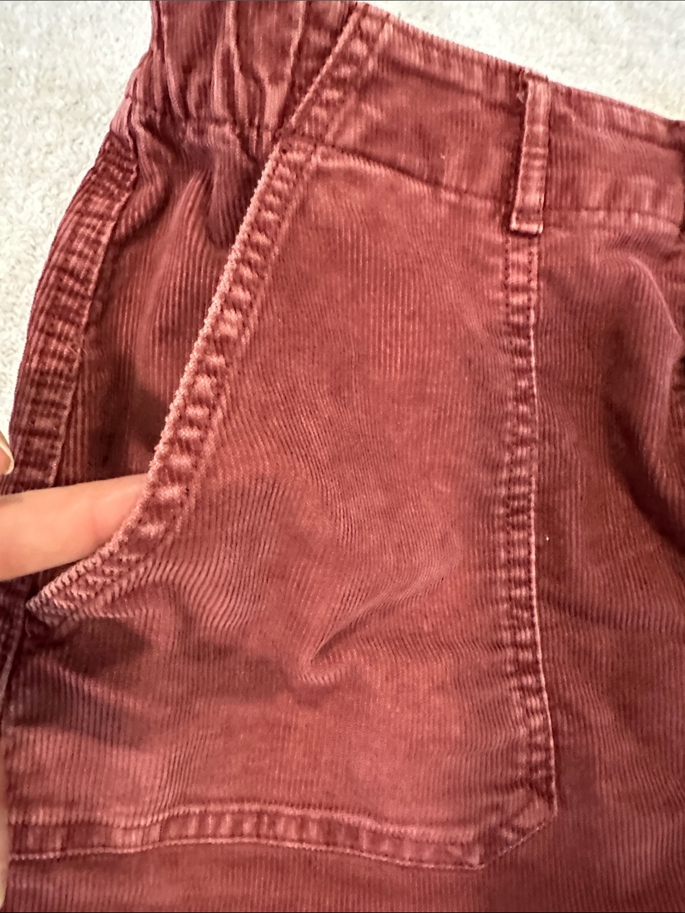 AE - Corduroy Mini Skirt in Deep Wine size 8 - Picture 9 of 14